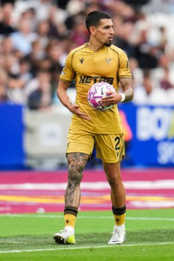 Kristal Saray 'dan Daniel Munoz Premier Lig maçı sırasında West Ham United, Londra Stadyumu' nda Crystal Palace 'a karşı, 20 Eylül 2025 