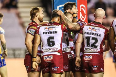 Wigan Warriors 'dan Bevan French, 19 Eylül 2025' te İngiltere 'nin Wigan kentinde oynanan The Brick Community Stadyumu' nda 27.