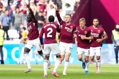 West Ham United takımından Jarrod Bowen, Premier League maçında Londra 'daki Crystal Palace' a karşı oynadığı maçı 20 Eylül 2025 'te kutluyor. 