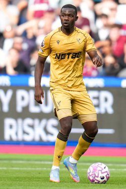 Kristal Saray 'dan Tyrick Mitchell Premier Lig maçı sırasında West Ham United, Londra Stadyumu' nda Crystal Palace 'a karşı, 20 Eylül 2025 