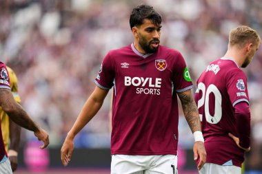 Premier Lig maçı sırasında West Ham United 'tan Lucas Paqueta Londra Stadyumu' nda Crystal Palace 'a karşı 20 Eylül 2025