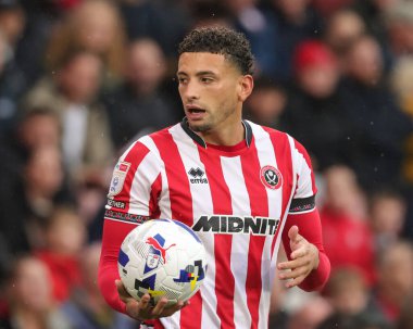 Sheffield United 'dan Ben Godfrey 20 Eylül 2025' te Bramall Lane, Sheffield, İngiltere 'de Sheffield United' a karşı Charlton Athletic maçında 
