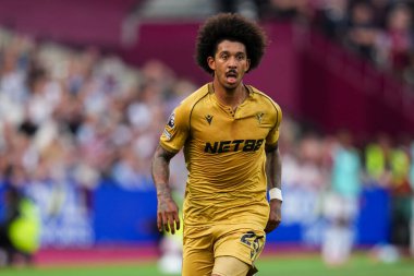 Kristal Saray 'dan Chris Richards Premier Lig maçı sırasında West Ham United, Londra Stadyumu' nda Crystal Palace 'a karşı, 20 Eylül 2025 