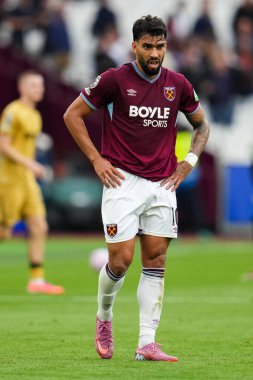 Premier Lig maçı sırasında West Ham United 'tan Lucas Paqueta Londra Stadyumu' nda Crystal Palace 'a karşı 20 Eylül 2025 