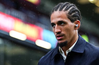 Burnley 'den Hannibal Mejbri, Premier Lig karşılaşması öncesinde Burnley ile Nottingham Ormanı arasında 20 Eylül 2025' te Burnley, İngiltere 'deki Turf Moor' da stadyuma geldi.