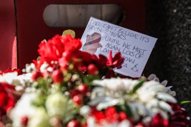 Premier Lig maçında Sunderland, Aston Villa 'ya karşı İngiltere' nin Sunderland şehrinde 20 Eylül 2025 'te oynanan stadyumdaki anıt bahçesinin genel görüntüsü. 