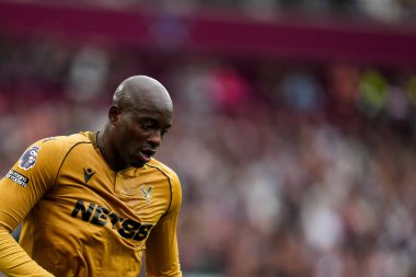 Kristal Saray 'dan Jean-Philippe Mateta Premier Lig maçı sırasında West Ham United, Londra Stadyumu' nda Crystal Palace 'a karşı, 20 Eylül 2025 