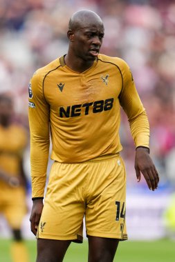 Kristal Saray 'dan Jean-Philippe Mateta Premier Lig maçı sırasında West Ham United, Londra Stadyumu' nda Crystal Palace 'a karşı, 20 Eylül 2025 