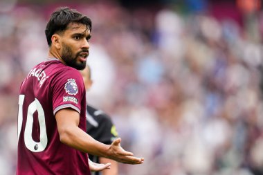 Premier Lig maçı sırasında West Ham United 'tan Lucas Paqueta Londra Stadyumu' nda Crystal Palace 'a karşı 20 Eylül 2025 
