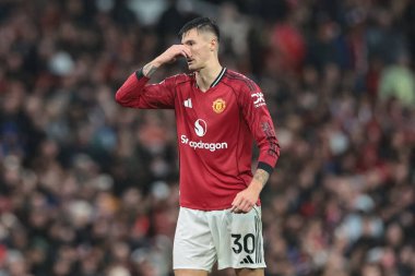 Manchester United ile Manchester United arasındaki Premier League maçı sırasında Manchester United, Old Trafford, Manchester, Birleşik Krallık 'ta Benjamin Sesko, 20 Eylül 2025