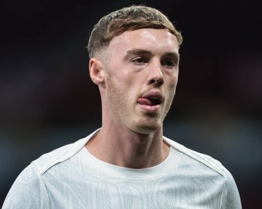 Chelsea 'den Cole Palmer Premier League maçında Manchester United Chelsea' ye karşı 20 Eylül 2025 'te Old Trafford, Manchester, İngiltere' de oynanan ısınma maçında