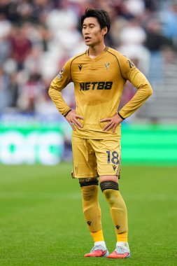 Kristal Saray 'dan Daichi Kamada Premier Lig maçı sırasında West Ham United, Londra Stadyumu' nda Crystal Palace 'a karşı, 20 Eylül 2025 