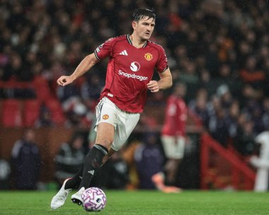 Manchester United takımından Harry Maguire Premier League maçında Manchester United ile Chelsea maçında 20 Eylül 2025 'te Old Trafford, Manchester, İngiltere' de karşılaştı.