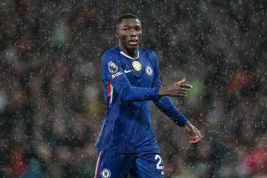 Premier Lig karşılaşmasında Chelsea 'den Moises Caicedo Manchester United ile Old Trafford, Manchester, İngiltere, 20 Eylül 2025