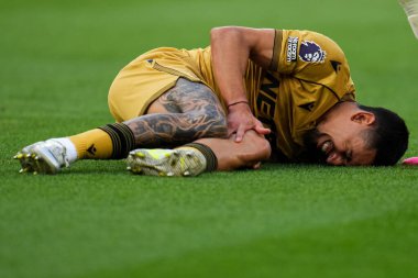 Kristal Saray 'dan Daniel Munoz, 20 Eylül 2025' te Londra Stadyumu 'nda oynanan Premier League maçı sırasında sakatlandı. 