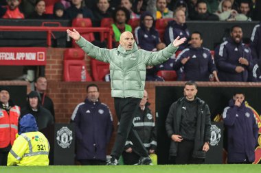 Enzo Maresca 'nın Chelsea teknik direktörü Manchester United' ın Chelsea 'ye karşı 20 Eylül 2025' te Old Trafford, Manchester, İngiltere 'de oynadığı Premier League maçında tepki gösterdi.