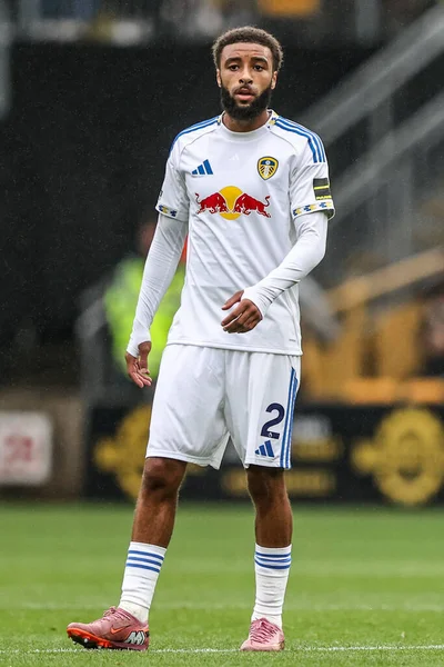 Leeds United takımından Jayden Bogle Premier Lig maçında Wolverhampton Wanderers, Leeds United 'a karşı Molineux, Wolverhampton, İngiltere' de 20 Eylül 2025 