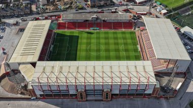 Oakwell 'in Carabao Kupası 3. raundunda Oakwell, Barnsley ve Hove Albion' a karşı oynadığı maçın hava görüntüsü, 23 Eylül 2025 