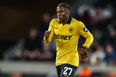 Wolverhampton Wanderers 'dan Jean-Ricner Bellegarde Carabao Kupası 3. raundda Wolverhampton Everton' a karşı Molineux, Wolverhampton, Birleşik Krallık, 23 Eylül 2025