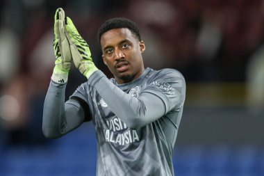 Carabao Kupası 3. raundunda Cardiff City 'den Nathan Trott, Burnley' e karşı Turf Moor, Burnley, Birleşik Krallık, 23 Eylül 2025