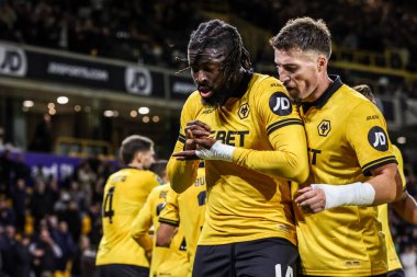 Wolverhampton Wanderers takımından Tolu Arokodare, 23 Eylül 2025 'te Wolverhampton Everton' a karşı oynanan Carabao Kupası 3. 