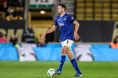 Everton 'dan Michael Keane Carabao Kupası 3. raundunda Wolverhampton Wanderers, Everton' a karşı Molineux, Wolverhampton, Birleşik Krallık 'ta 23 Eylül 2025 