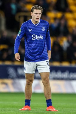 Carabao Kupası 3. turunda Tyler Dibling, Wolverhampton Wanderers ile Everton arasında 23 Eylül 2025 'te Molineux, Wolverhampton, İngiltere' de oynanan karşılaşmada 