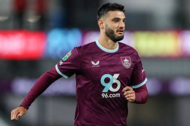 Burnley 'li Armando Broja, Carabao Kupası 3. turunda Burnley, Cardiff City' ye karşı Turf Moor, Burnley, Birleşik Krallık 'ta 23 Eylül 2025