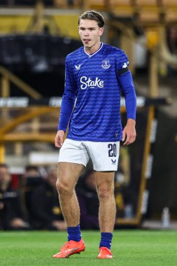 Carabao Kupası 3. turunda Tyler Dibling, Wolverhampton Wanderers ile Everton arasında 23 Eylül 2025 'te Molineux, Wolverhampton, İngiltere' de oynanan karşılaşmada