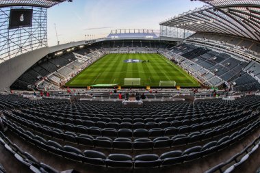 St James Park 'ın genel görünümü, Carabao Kupası 3. raundu öncesinde Newcastle United ile Bradford City arasında 24 Eylül 2025' te St. James 's Park, Newcastle' da oynanan karşılaşma. 