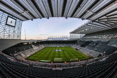 St James Park 'ın genel görünümü, Carabao Kupası 3. raundu öncesinde Newcastle United ile Bradford City arasında 24 Eylül 2025' te St. James 's Park, Newcastle' da oynanan karşılaşma. 