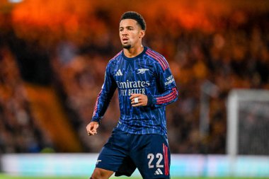 Arsenal 'den Ethan Nwaneri, 24 Eylül 2025' te Vale Park, Burslem, Birleşik Krallık 'ta oynanan Carabao Kupası 3. Raundda Port Vale ve Arsenal maçında