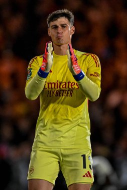 Arsenal 'den Kepa Arrizabalaga, 24 Eylül 2025' te Vale Park, Burslem, Birleşik Krallık 'ta oynanan Carabao Kupası 3.