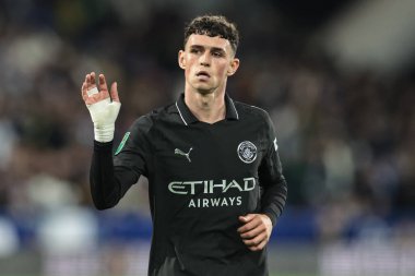 Manchester City 'den Phil Foden, 24 Eylül 2025' te İngiltere 'nin Accu Stadyumu' nda oynanan 3. Carabao Kupası karşılaşmasında tepki gösterdi.