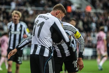 Newcastle Untied takımından William Osula, 24 Eylül 2025 'te St.James' s Park, Newcastle, İngiltere 'de oynanan 3. Carabao Kupası karşılaşmasında 4-1 kazanma hedefini kutluyor. 