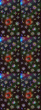 Küçük çiçekte güzel bir desen. Gri ve kahverengi çiçekli bahar çiçekleri. Küçük renkli çiçekler. Moda baskıları için zarif bir şablon. Motley illüstrasyonu.