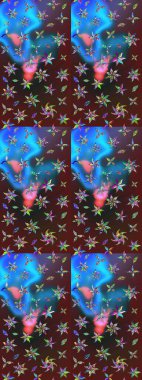 Etnik Mandala havlusu. Sınır Kızılderili çiçekli paisley patten. Raster Henna tarzı. Taslak süsleme izi. Tebrik kartı arkaplanı, boyama kitabı, arkaplan, tekstil için kullanılabilir.