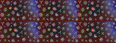 Raster illüstrasyonu. Küçük çiçekteki sevimli çiçek deseni. Güzel kumaş deseni. Güzel karalamalı çiçek deseni çiz..