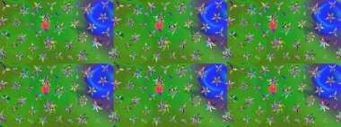 Güzel çiçek deseni. Renkli Bahar Teması eskiz kalıbı. Düz Çiçek Elementleri Tasarımı. Yeşil ve mavi renkte çiçekler.