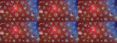 Çiçek arkaplanlı soyut zarafet eskiz deseni. Raster Güzel kumaş deseni.