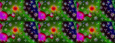 Raster illüstrasyonundaki çiçek desenli çizim. Güzel kumaş deseni. Renkli Bahar Teması eskiz kalıbı. Düz Çiçek Elementleri Tasarımı.