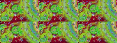 Zentangle soyut çiçekleri. Karalama çiçeği. Raster illüstrasyonu. Güzel kumaş deseni. Renkli Bahar Teması eskiz kalıbı. Düz Çiçek Elementleri Tasarımı.