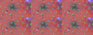 Gömlek, arka plan modelini çiz. Tropik çiçekler. Pembe ve yeşil renkte çiçekler.