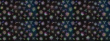 Çiçek desenli çizim. Raster illüstrasyonu. Asya tekstil tarzında. Güzel kumaş deseni. Renkli Bahar Teması eskiz kalıbı. Düz Çiçek Elementleri Tasarımı.