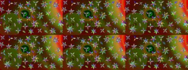 Raster şirin suluboya çiçek desenleri çiziyor. Büyük bir çiçek boyası seti. Kartlar, davetiyeler, tarih kartları ve daha fazlası için kullanılabilir.