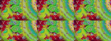 Kızılderili desenli desenli desenli şal deseni. Etnik Mandala süsü. Raster Henna dövme stili. Tekstil, tebrik kartı, boyama kitabı, telefon kılıfı baskısı için kullanılabilir.