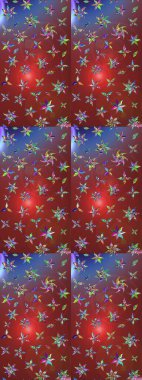 Çiçekli çiçek deseni, suluboya. Raster deseni. Süslü kumaş deseni.