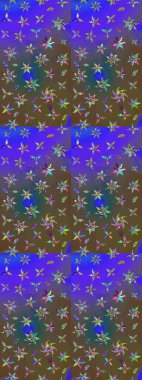 Sketch Floral Pattern in Raster illustration. Fancy fabric pattern. Colour Spring Theme sketch pattern Background. Flat Flower Elements Design.