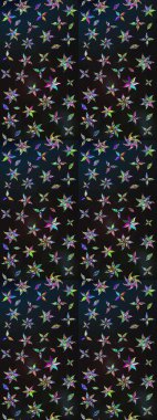 Küçük çiçekli yay deseni çiz. Raster illüstrasyonu. Suluboya tarzında gri ve mavi renkler üzerine.