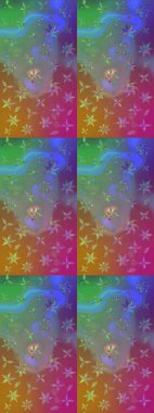 Klasik çiçek desenli. Paketleme, tekstil, duvar kâğıdı için çiçek eskizi. Yumuşak fayans. Raster 'ın taze dokusu. Yumuşak pamuk tasarımı.